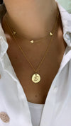 Collier à disques avec initiales