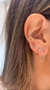 Boucles d'Oreilles en forme de Cœur en Diamant