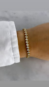 Bracelet de tennis serti de diamants en forme de coeur