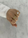 Bague pavée d'un cœur de rubis