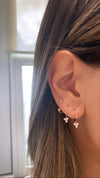 Boucles d'oreilles à double sertissage de diamants