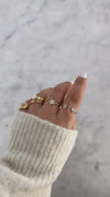 Bague à chaton de diamants multiformes