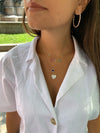 Boucles d'Oreilles Créoles Esmeralda